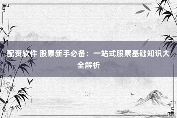 配資軟件 股票新手必備：一站式股票基礎(chǔ)知識(shí)大全解析