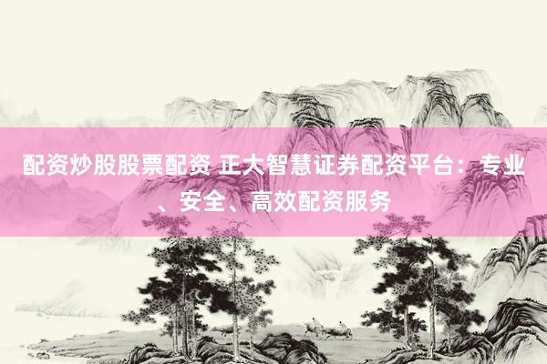 配資炒股股票配資 正大智慧證券配資平臺(tái)：專業(yè)、安全、高效配資服務(wù)